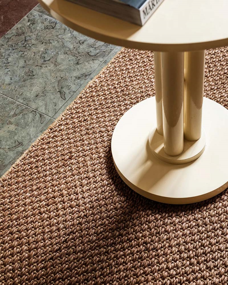 Layered Basket Weave Sisal Brown Matta