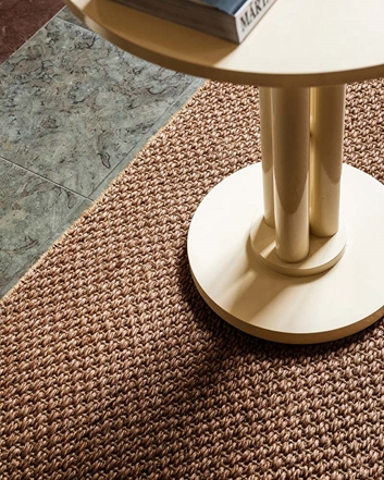 Layered Basket Weave Sisal Brown Matta