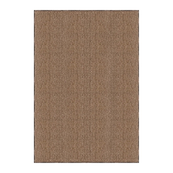 Layered Basket Weave Sisal Brown Matta