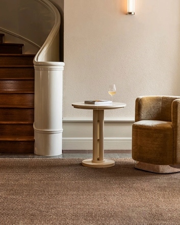 Layered Basket Weave Sisal Brown Matta