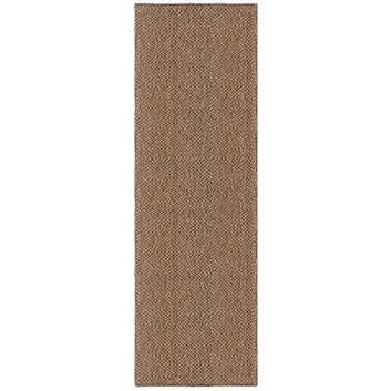 Layered Basket Weave Sisal Brown Matta