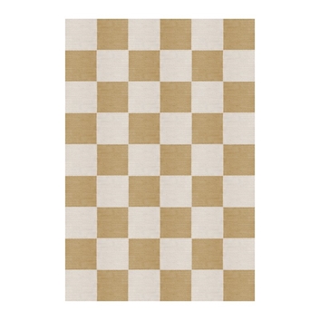 Layered Chess Flatweave Harvest Yellow Matta