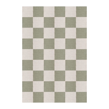 Layered Chess Flatweave Sage Matta