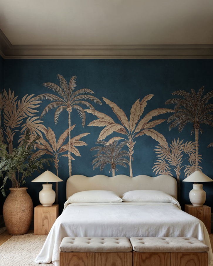 Rebel Walls Golden Palms Tapet