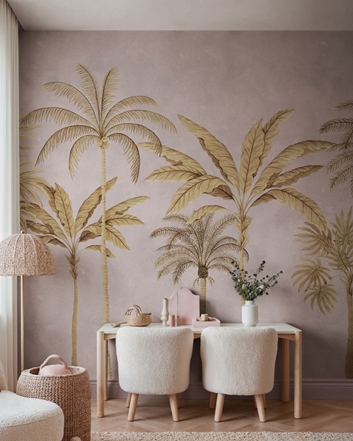 Rebel Walls Golden Palms Tapet