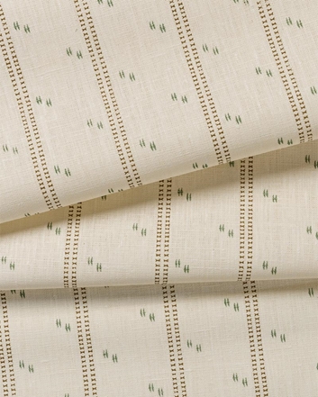 Helene Blanche Cross Stitch, Green Ochre Tyg
