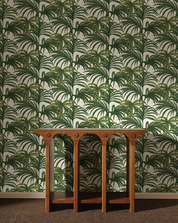 House of Hackney Palmeral, Off White & Green Tapet