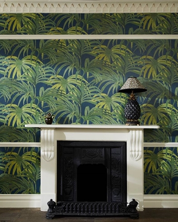 House of Hackney Palmeral, Midnight & Green Tapet