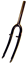 Framgaffel 26" 31,4mm gäng svart