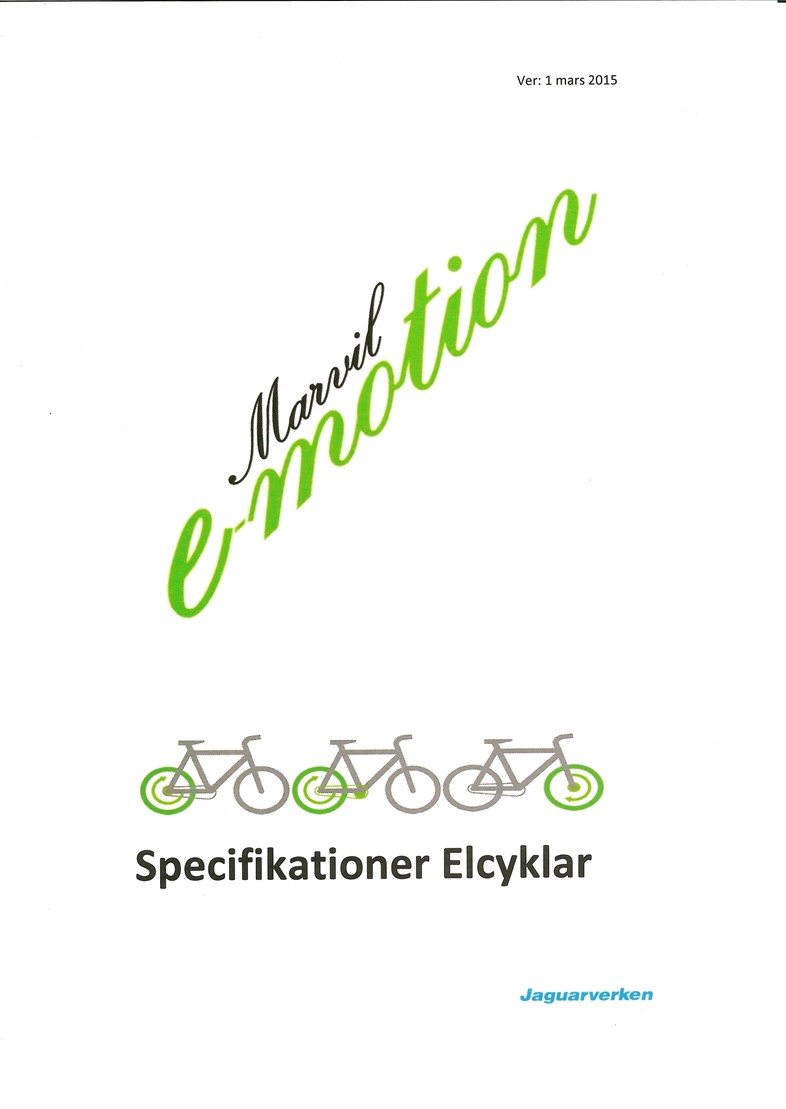Specifikation alla e-motion årsmodeller
