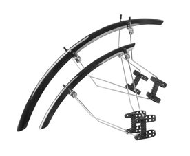 Skärmsats 28" Mud Max Race QR plast med stag B=42mm svart