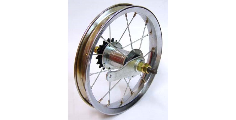 Bakhjul 12" navbr/alu