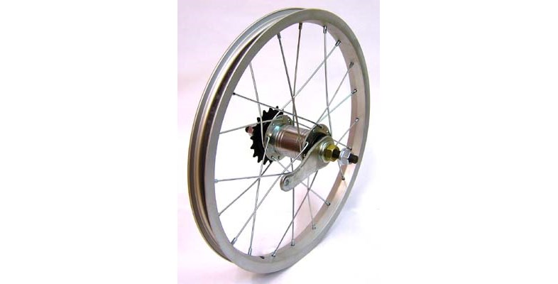 Bakhjul 16" navbr/alu 20H Silver