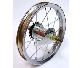 Bakhjul 12" navbr/alu