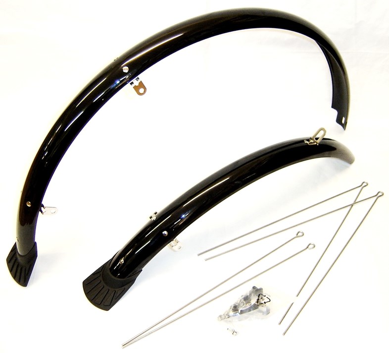 Skärmsats 26", Lång svart B=50mm