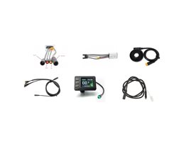 Elcykel kontrollersats Display LCD-Färg, kontrollbox, motorkabel 9-pin, EB-Bus kabel, Pedalsensor,