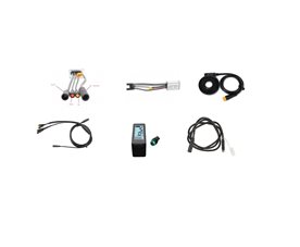 Elcykel kontrollersats Display LCD-Mini, kontrollbox, motorkabel 9-pin, EB-Bus kabel, Pedalsensor,