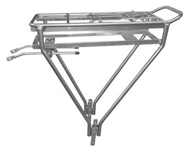 Pakethållare 28" E-motion alu silver för 8062 batterier