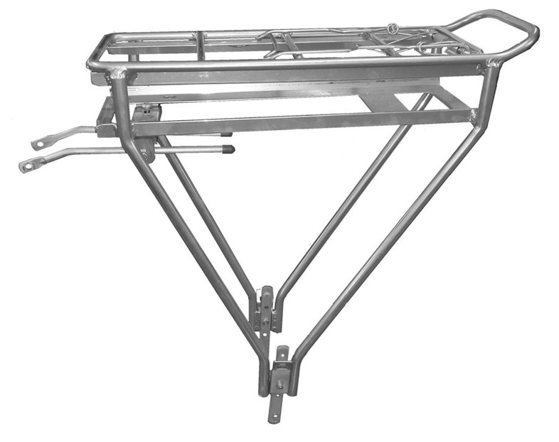 Pakethållare 28" E-motion alu silver för 8062 batterier