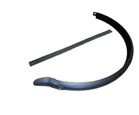 Skärm bak 28" för kabeldragning plast svart 50mm SKS