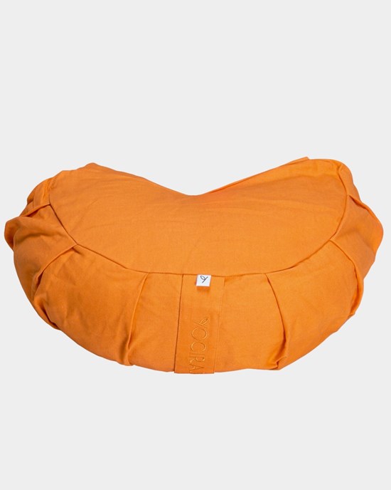 Meditation cushion, crescent, Cloudberry Orange - Yogiraj