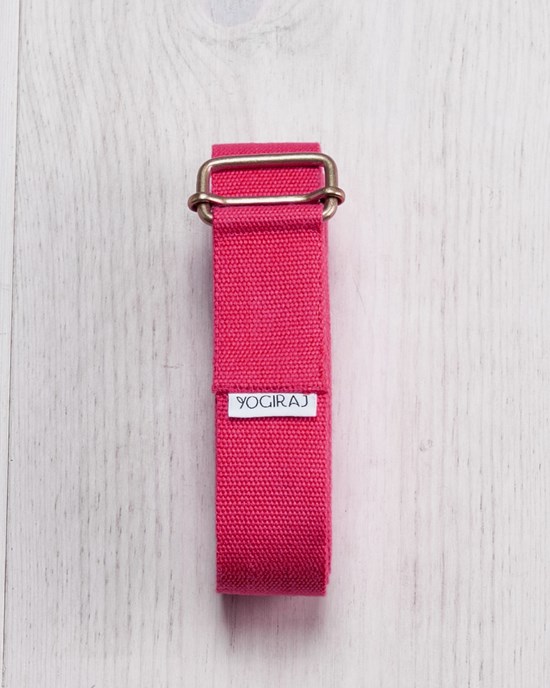 Yoga belt long, Raspberry Red - Yogiraj