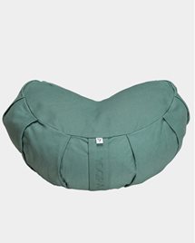 Meditation cushion, crescent, Moss Green - Yogiraj