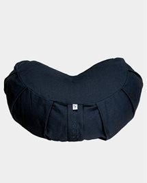 Meditation cushion, crescent, Midnight Black - Yogiraj