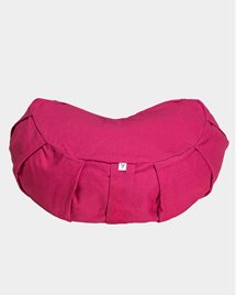 Meditation cushion, crescent, Raspberry Red - Yogiraj
