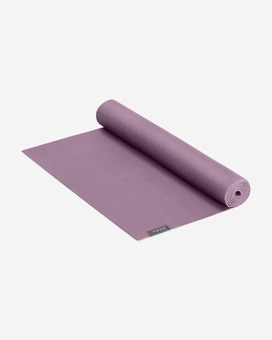 All-round yoga mat, 4 mm,  Mauve purple - Yogiraj