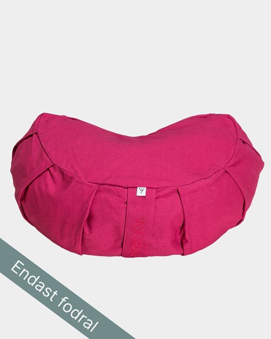 Outer case meditation cushion, crescent, Raspberry Red - Yogiraj