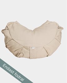 Ytterfodral meditation cushion, crescent, Beach Beige - Yogiraj