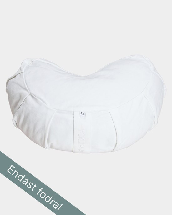 Outer case meditation cushion, crescent, Birch White - Yogiraj