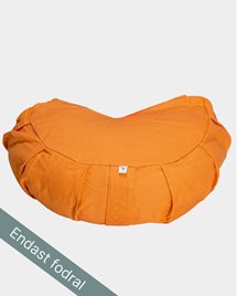 Ytterfodral meditation cushion, crescent, Cloudberry Orange - Yogiraj
