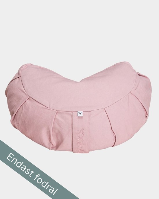 Outer case meditation cushion, crescent, Heather Pink - Yogiraj