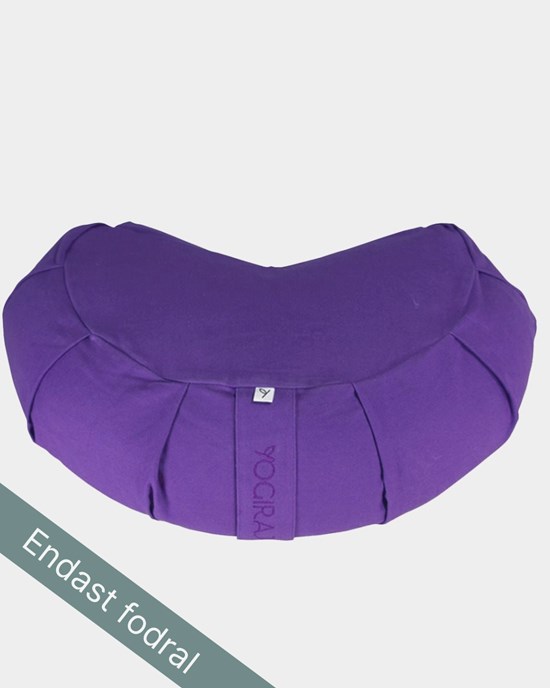 Outer case meditation cushion, crescent, Lila - Yogiraj