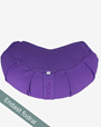 Outer case meditation cushion, crescent, Lila - Yogiraj
