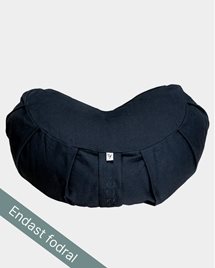 Outer case meditation cushion, crescent, Midnight Black - Yogiraj