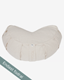 Ytterfodral meditation cushion, crescent, Natural - Yogiraj
