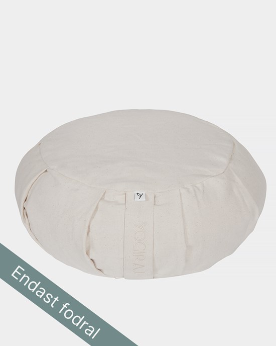 Outer case meditation cushion, round, Natural - Yogiraj