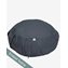 Outer case meditation cushion, round, Graphite Grey - Yogiraj