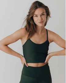 Yogatopp Yoga Singlet Top, Cool Khaki - Sisterly Tribe