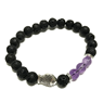 Armband Lava Stone Bracelet - Fish Amethyst