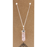 Halsband Gemstone Classic Point Pendant - Rose Quartz