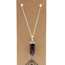 Halsband Gemstone Classic Point Pendant - Amethyst