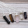 Halsband Gemstone Classic Point Pendant - Amethyst