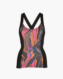 Yogatopp Fairwater - Pleat print/Black - DOM