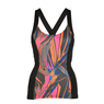 Yogatopp Fairwater - Pleat print/Black - DOM