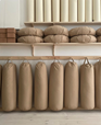 Outer case meditation cushion, crescent, Beach Beige - Yogiraj