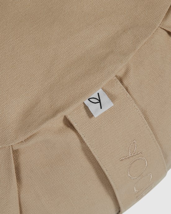 Outer case meditation cushion, crescent, Beach Beige - Yogiraj